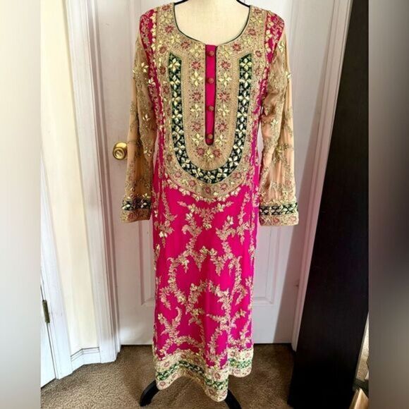PAKISTANI COUTURE DESIGNER FORMAL DRESS‎ 3 PIECE - Picture 1 of 13